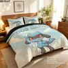 Custom Name,Lucario Pattern Bedding Home Decoration Birthday Gift ( 1 duvet cover + 2 pillowcase, without core),fan merchandise.
