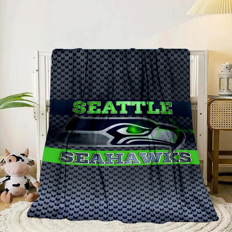 Seahawks Team Spirit Portable Blanket/Soft Blanket Bedding Blanket Suitable for Travel Camping Living Rooms Offices Sofas Fan Gifts