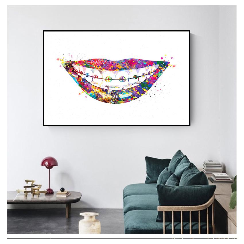 Dental Teeth Anatomy Tooth Row Medical Teeth Roots Modular Poster Nordic Wall Artwork HD Printed Home Decoration Canvas Painting