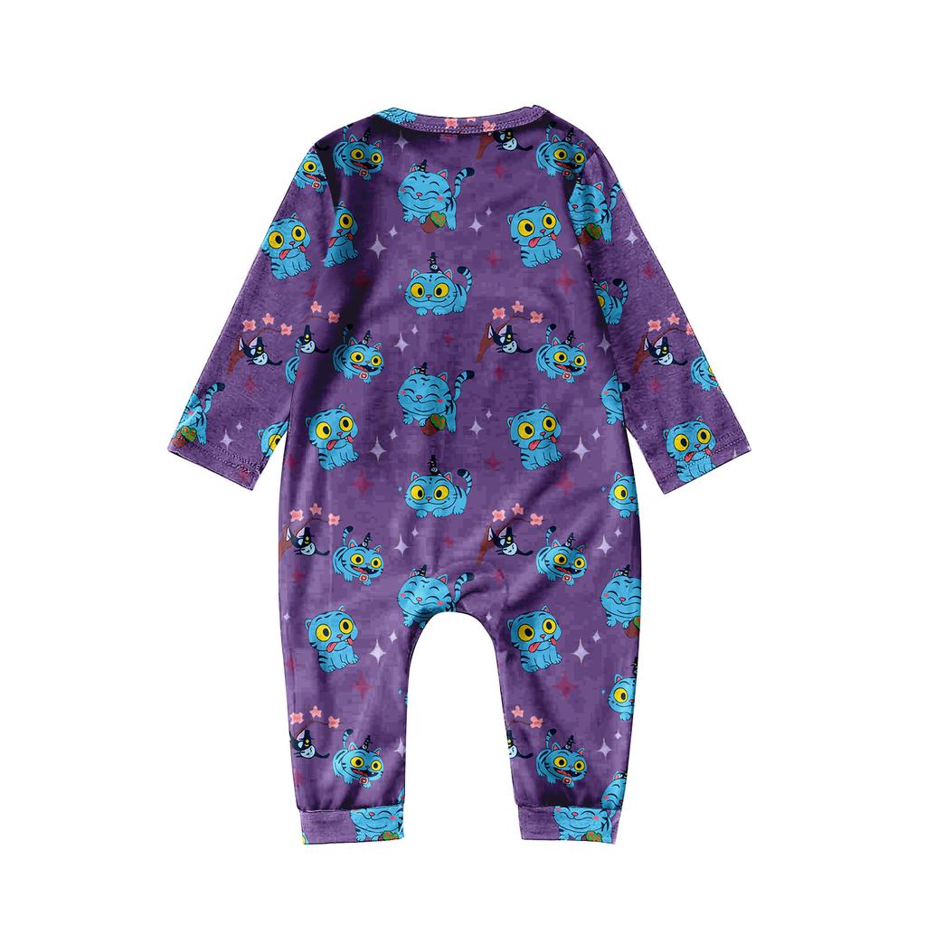 Cartoon Letters Print Family Matching Long Sleeved Parent-child Suit Home Clothes Suit Fall