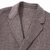 FAPAI Men's Wool Blend Mid-Length Double-Breasted Coat