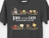 Lord of the Cats T Shirt, The Furlowship of the Kitties, Cat Owner Tshirt for Fan