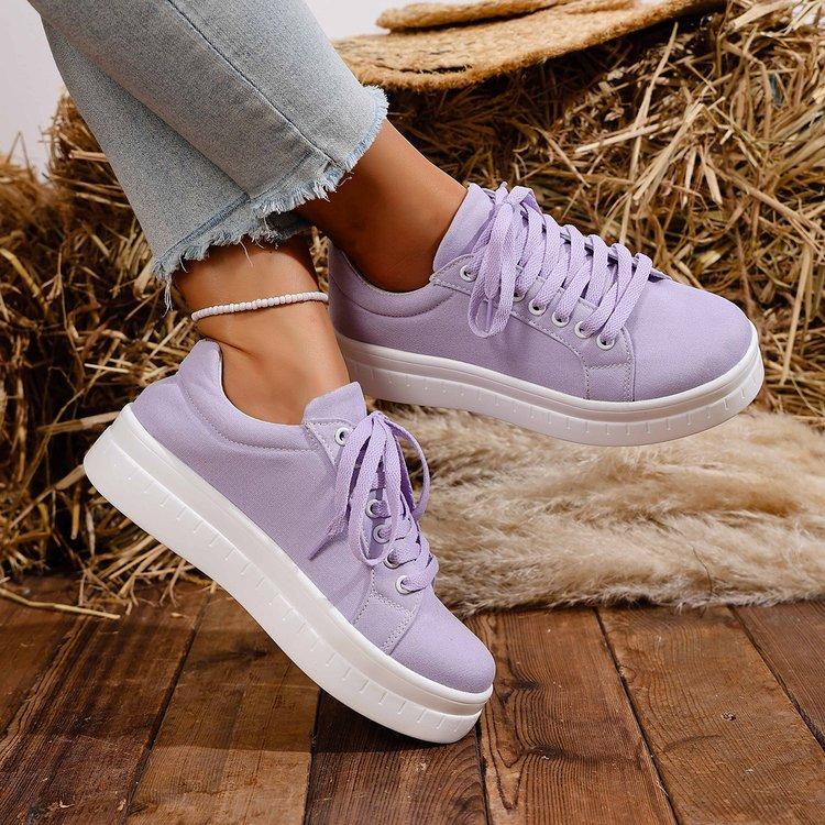 Women‘s Casual Chunky Platform Sneakers Breathable PU Leather Anti-Slip Sport Walking Shoes for Women Outdoor Comfortable Lace-up Tennis Sneakers