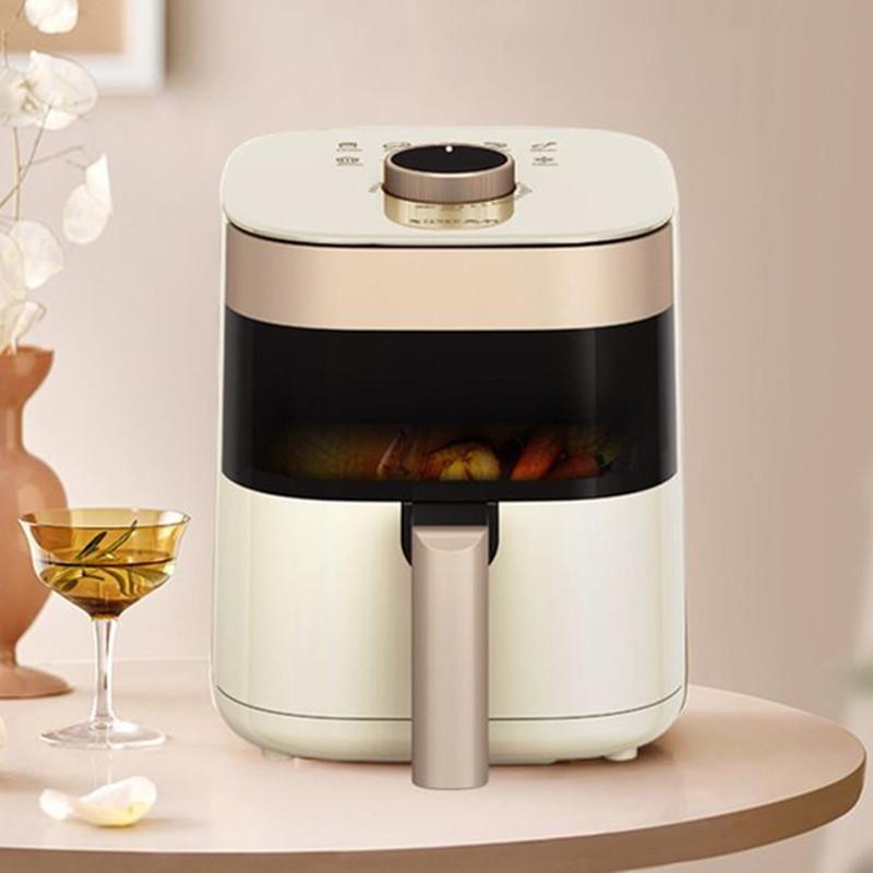 4.5L Full-Automatic Electric Frying Pan For Visual Air Fryer Household Multifunctional Intelligent Oven Without Lampblack