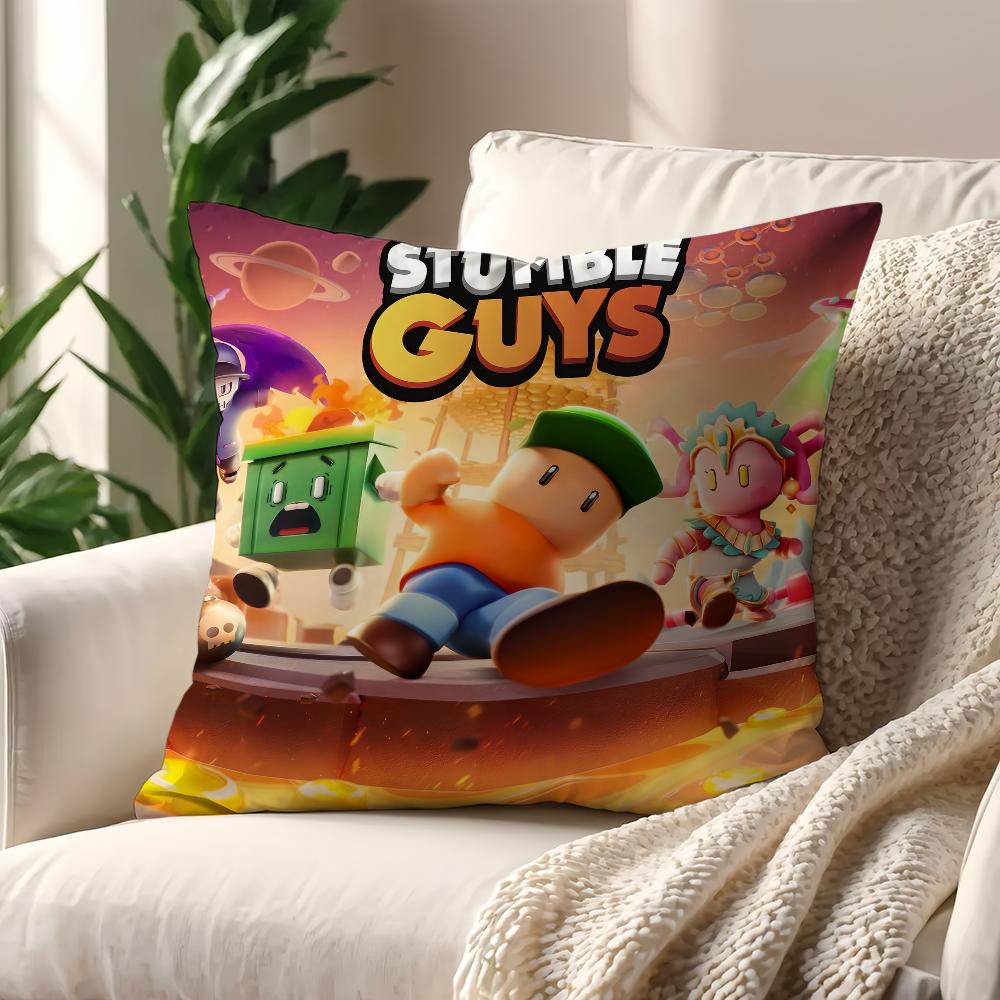 Game S-Stumble G-Guys Cute cushion cover Pillow Sofa Printing Decoration Room Home Office Coffee Shop Car Nordic Simplicity