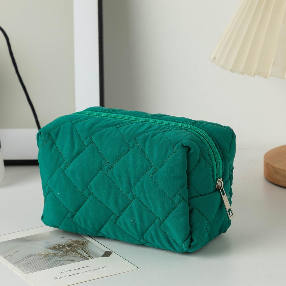 High Appearance Large Capacity Cosmetics Storage Bag Zipper Clutch Solid Color Makeup Bag Travel Organizer Wash Pouch Cosmetics