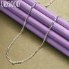 925 Sterling Silver 4mm One To Three Flat Side Chain Necklace
