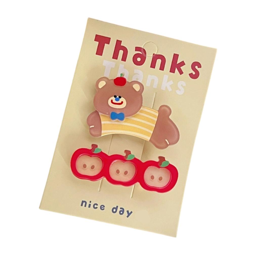 2 Pieces Animal Shaped Hair Clip Acrylic Hair Accessories Nonslip Clip for Girls Women Fashionable Hair Decorations