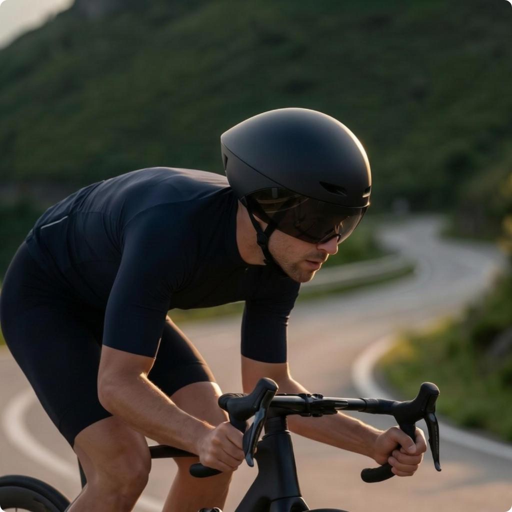 Helmet with Quick-Release Visor Lightweight Road Bike Matte