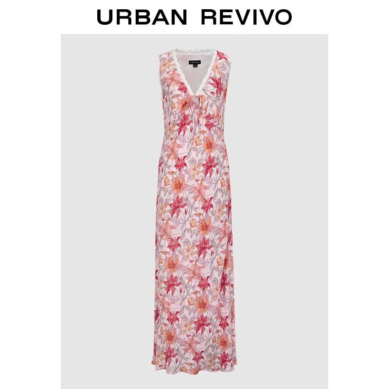 

UR Women s 2025 Autumn Floral Print Lace Resort Dress UWG750190 M