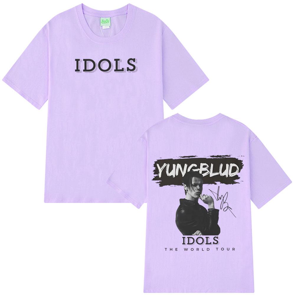 Personnalisation Yungblud Tournée Mondiale 2025 Nouveaux Idoles T-shirt Vintage Unisexe Unisexe Punk Rock T-shirts Manches Courtes Coton Hiphop Overs