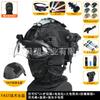 FAST Tactical Helmet Flip Up Goggle Set Training Protection Airsoft CS Field