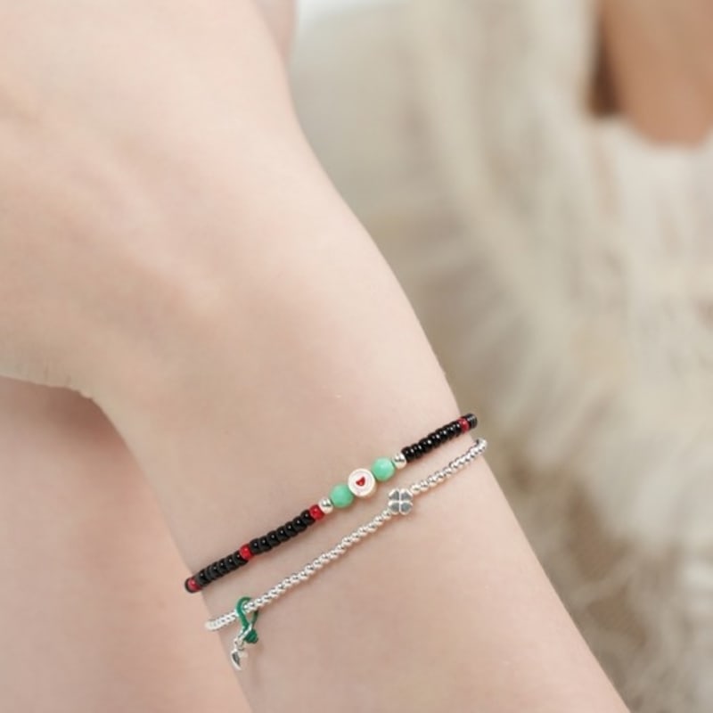 BONBEAU Mini motyw srebrna kulka Bransoletka Mini motyw Srebrna kulka 925 opaska bransoletkowa 2mm