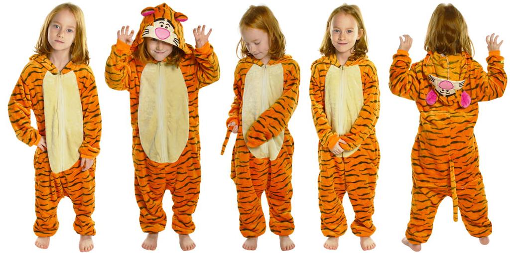 Onesie kinderen 038pcN tijger - 98-104