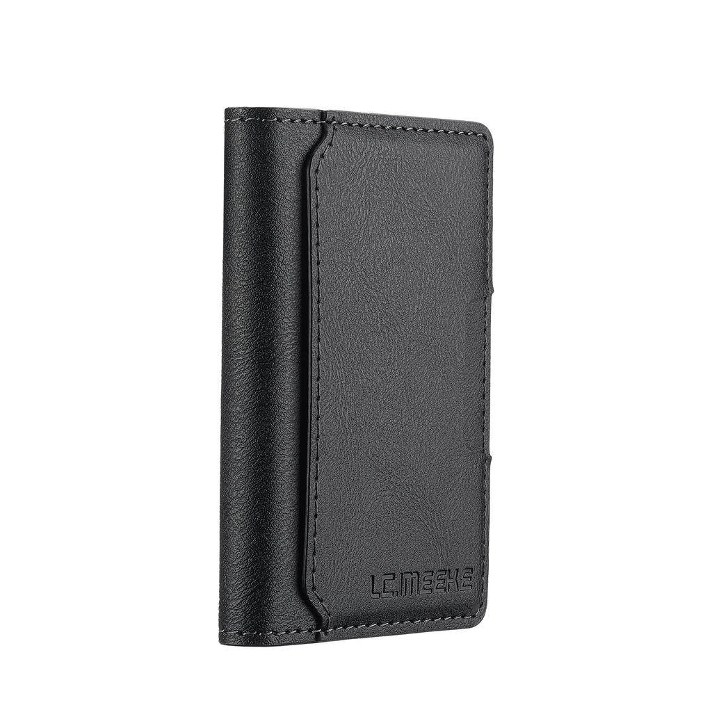Borsa a Tasca con Slot per Carte Magnetiche per iPhone Samsung Google Xiaomi Funzioni Magsafe Porta Carte Portafoglio Pelle PU Portafogli Sottili da Uomo Tasca