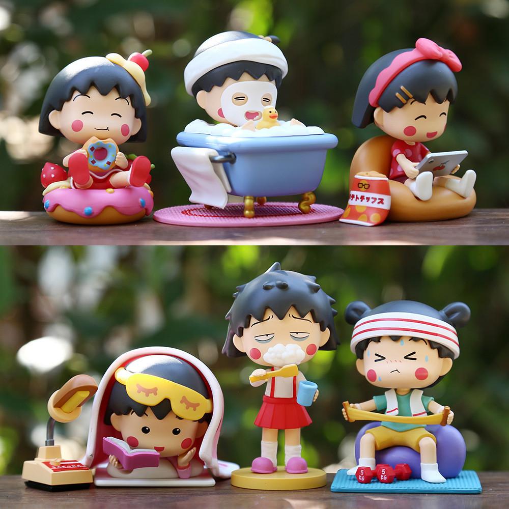 Whimsical Cherry Maruko Anime Figure Adorable Pvc Collectible Doll For Decoration