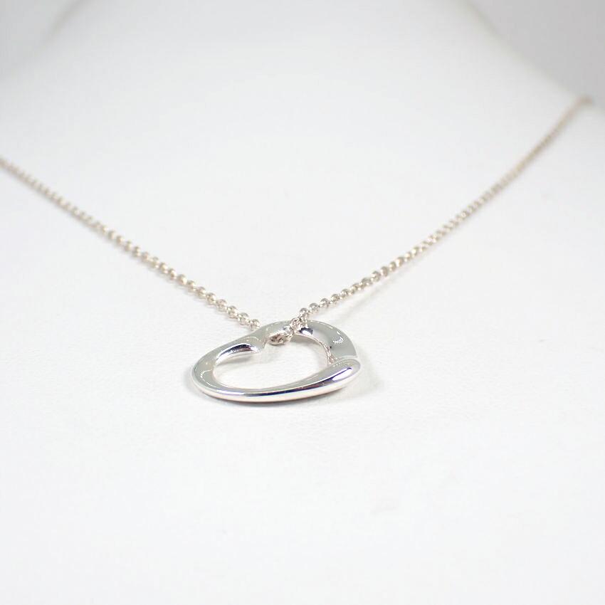 [Pre-owned] TIFFANY 925 Open Heart Pendant/Necklace/j64-6