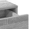 Makeup Table with Drawers Gray 79 x 41 x 140 cm Particleboard