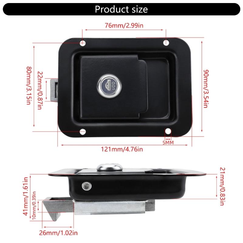 Upgrades Door Lock Trailer  Entry Handle Latches Door Lock Replacement Simple Installs for Travel Trailer & Toolbox Security