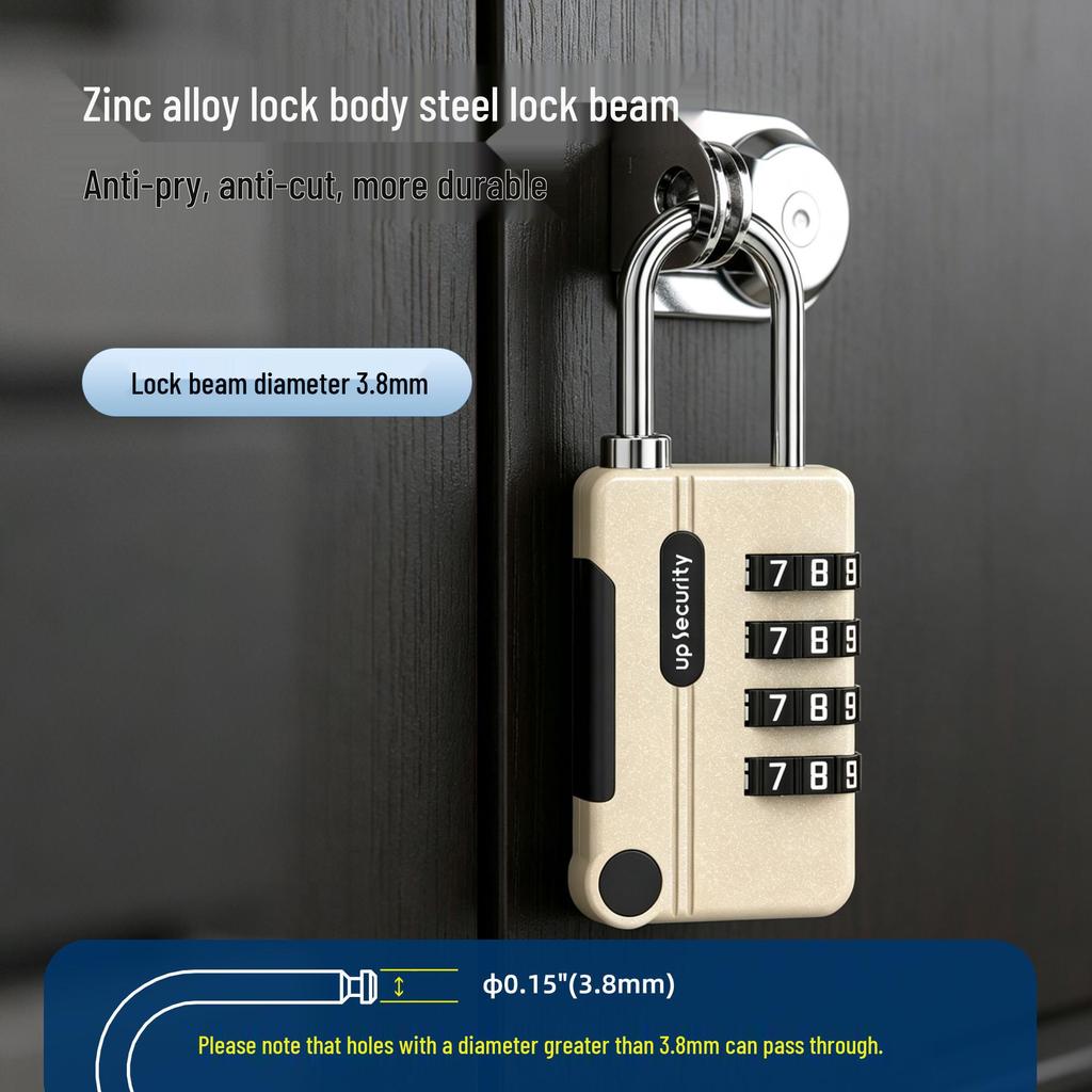 4-Digit Combination Padlock for Gym Cabinets and Bags
