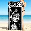 1Pc Gorillaz Artistic Fusion Beach Towel, Quick Dry, Multi-Use for Beach Pool Gym Yoga Home Travel, Christmas, Halloween, Xmas Gift S929378