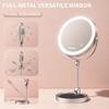 9 Makeup Mirror with Light 12X 1X Lighted Magnifying Mirror Angle Adjustable 3 Color Dimmable 360Rotatable Rechargeable Double