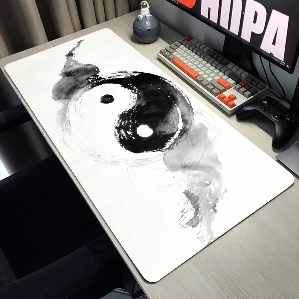 YinYang Style Mouse Pad Large Computer Office Game Table Mats L Rubber AntiSlip Gaming Keyboard Mousepads Long Desk Pads 30x60