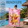 Yellow Bear Artwork Printed Microfiber Beach Towel, Soft And Absorbent, Quick-Dry, Ideal for Summer Travel, Beach Essential, Swimming Pool
