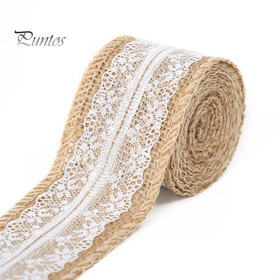 Ręcznie robiona retro przezroczysta tekstura juta koronkowa rolka naturalna biała koronkowa jutowa rolka płótna artykuły domowe