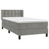 Maison Exclusive - Sommier à lattes de lit et matelas Gris clair 100x200cm Velours