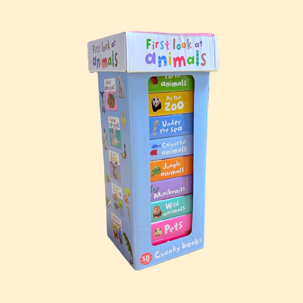 Genuine English mini portable set of 10 volumes First words children's word learning enlightenment cognition