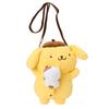 Sanrio Character-Shaped Shoulder Bag (Purin and Muffin's Friendship Time) Pompompurin, Polyester, PU Leather, Zinc Alloy, Ages 3+, 300641