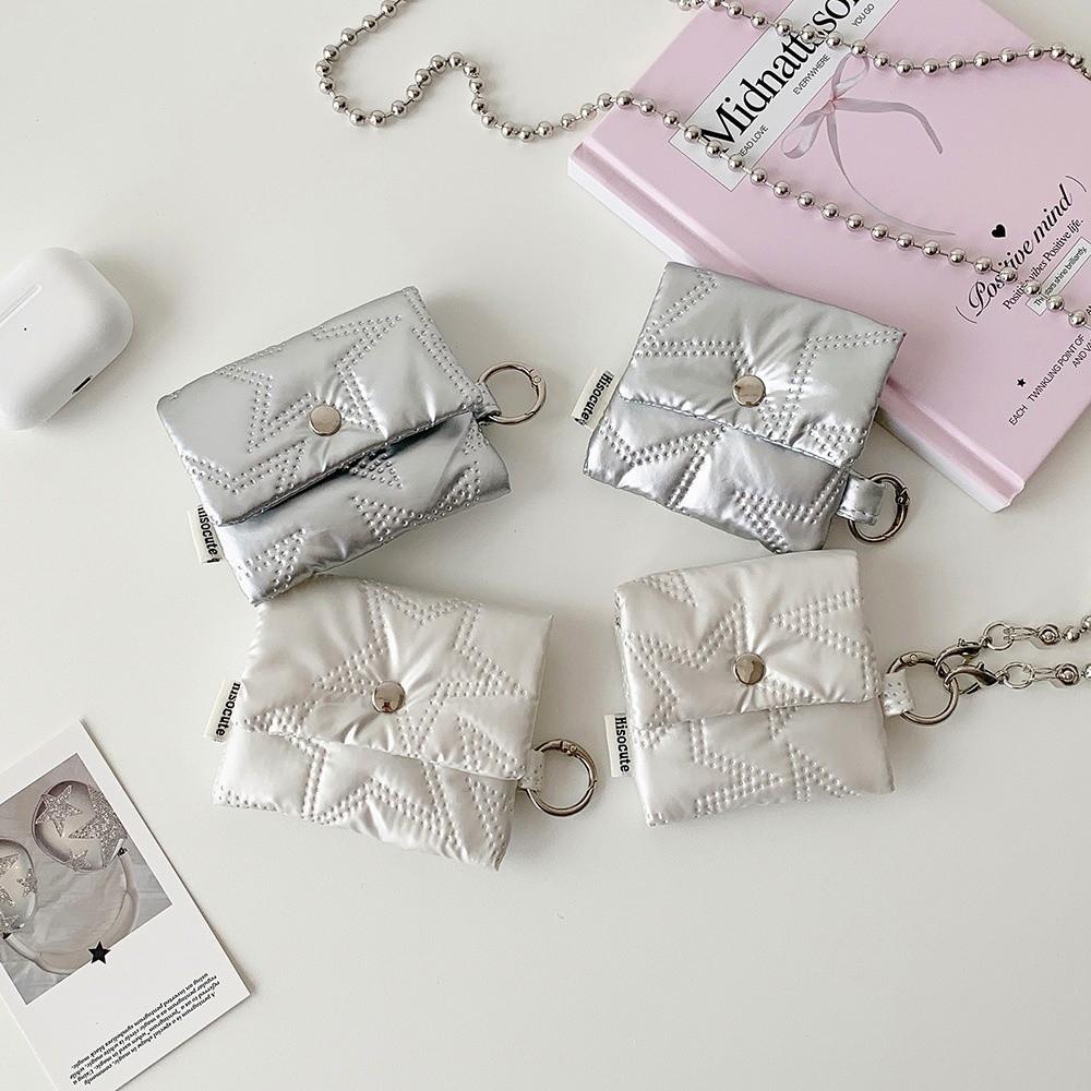 with Chain Data Cable Organizer Lightweight Mini Earphone Pouch Headphone Storage Bag