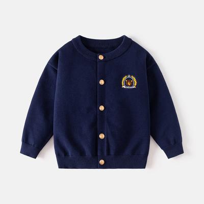 Giacca Cardigan Lavorata a Maglia da Ragazzo Maglione Cappotto Primavera e Autunno Nuovo Top per Bambini e Neonati