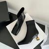 Fashion New Black Brown Irregular Wine Glass Short Boots European American Fashion 6cm High Heels Commuting Shopping Women's Boots 34-43