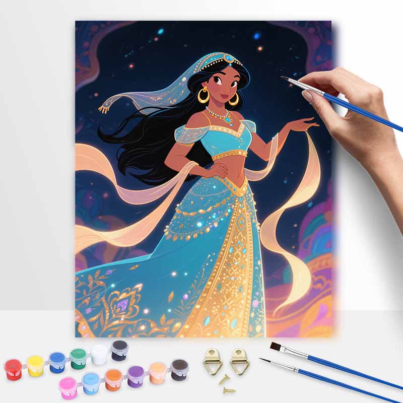 Disney Princess Oil Painting Hand Painting Coloring Painting Handmade Diy Home Decoration Gift