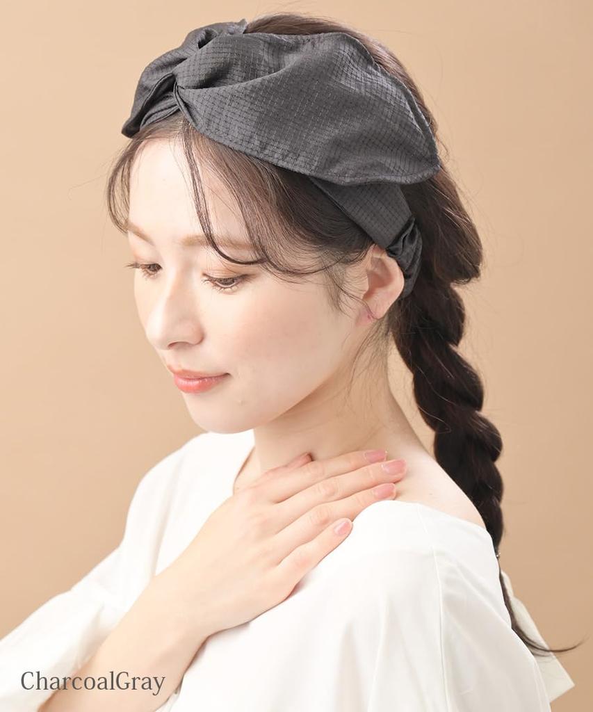 VINGTAINE Wired Adult Hair Lightweight Easy Hair Hair Turban for Hairband, Accessory, Ribbon, Styling, Women, H7889-CGY