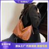 Popular Casual Soft Leather Commuter Shoulder Bag Women's New Large-capacity Fashion Messenger Tote Bag