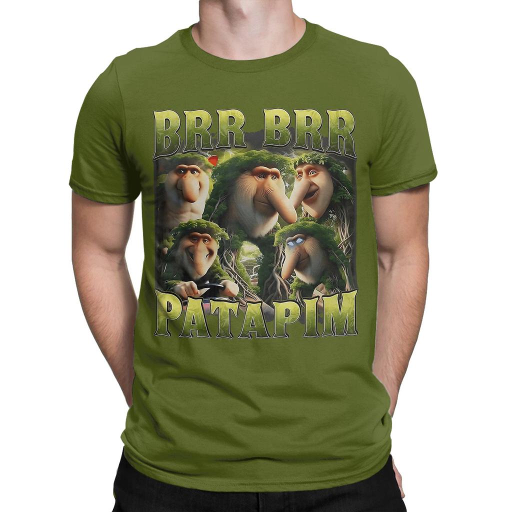 Patapim Funny Italian Brainrot Meme Humor T Shirt Summer Cotton TShirts For Men Fashion Loose Tee Shirt Streetwear Clothes