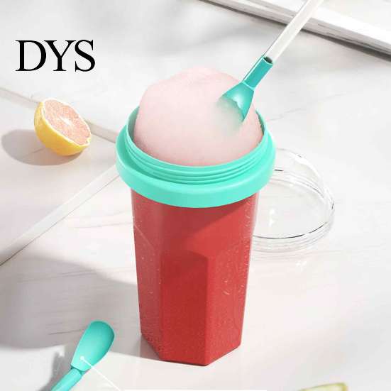 Easy Operation Slushy Maker Homemade Slushie Cup, Freezer Squeeze Cup for Ice Drinks, Food Grade Portable Drink Office Silicone Smoothie Juice