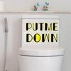 A Variety Of Hand-Painted English Letters Put Me Down Slogan Bronzing Toilet Sticker Bathroom Bathroom Wall Sticker