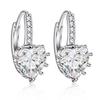 Korean Style Multi-Color Heart Zircon Earrings for Women