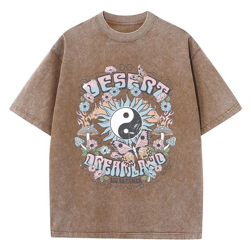 

Big Dreamer Mushroom Flower Butterfly Women T Shirt Street Sport Tshirt Soft Breathable Short Sleeve Oversized T-Shirt 3XL