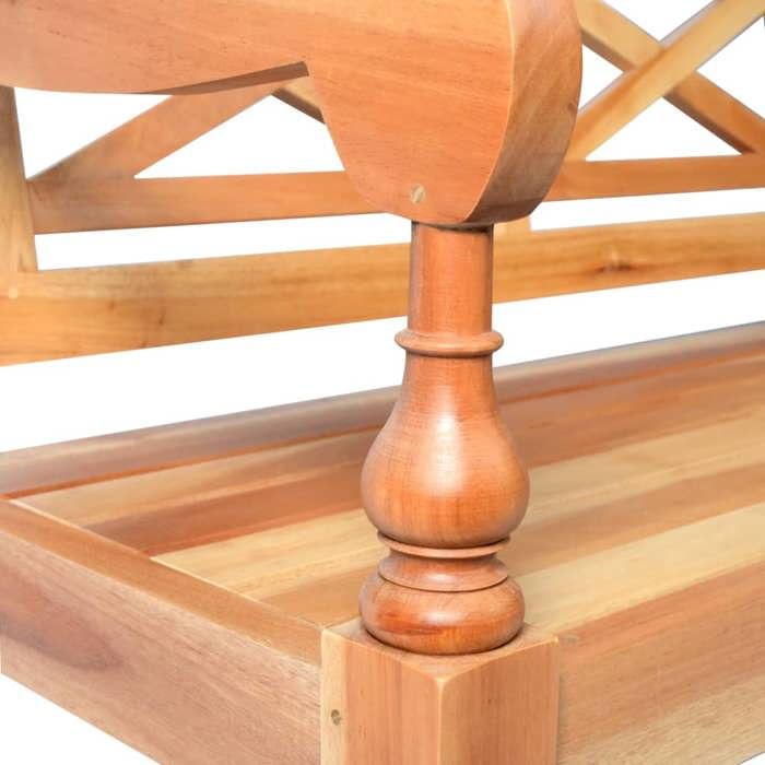 Banc - Batavia - Acajou massif - Marron clair - 2 places
