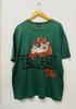Vintage 90s Warner Bros : Taz Devil 1997 T-Shirt / Cartoons / Animations Series / Rare / Overprint / Space Jam / Looney Tunes / Green / XL