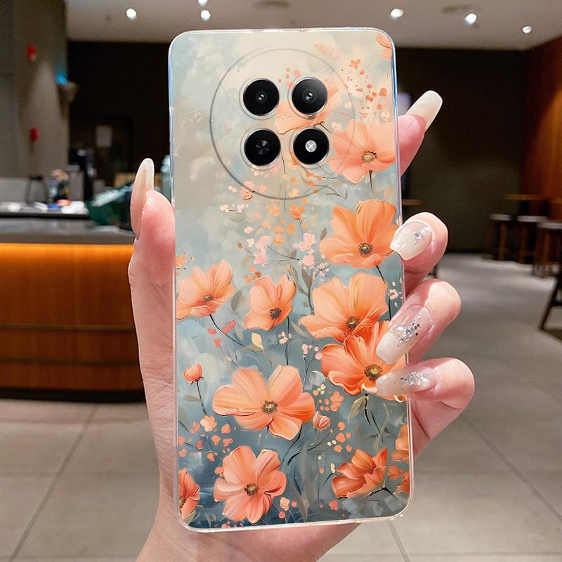 Phone Case For Realme 12 5G 12X 5G 13 5G C65 Protective Cases Realme Narzo N65 70X Capa Flower Butterfly Soft Silicone TPU Cover