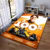 F1 Racing Theme with Driver and Car Design, Non-slip rug suitable for living room and bedroom sofas.