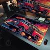 Tapis de Souris Imposant Robuste Camion de Pompiers Grand pour Ordinateur Bureau Table de Jeu Caoutchouc Antidérapant Tapis de Souris XXL HDP Tapis Longs pour Bureau