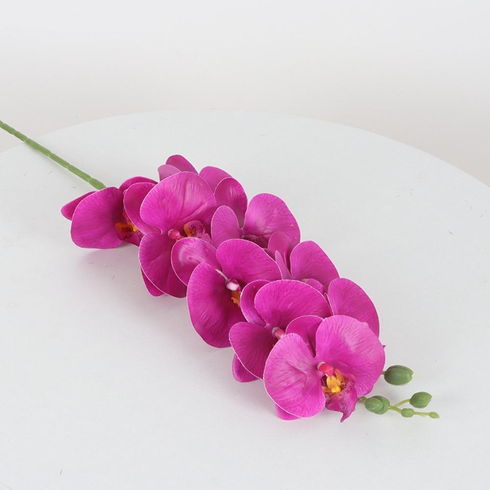 Ramură Artificială Phalaenopsis cu 9 Capete Imprimare 3D Orhidee Molie Falsă Acasă Grădină