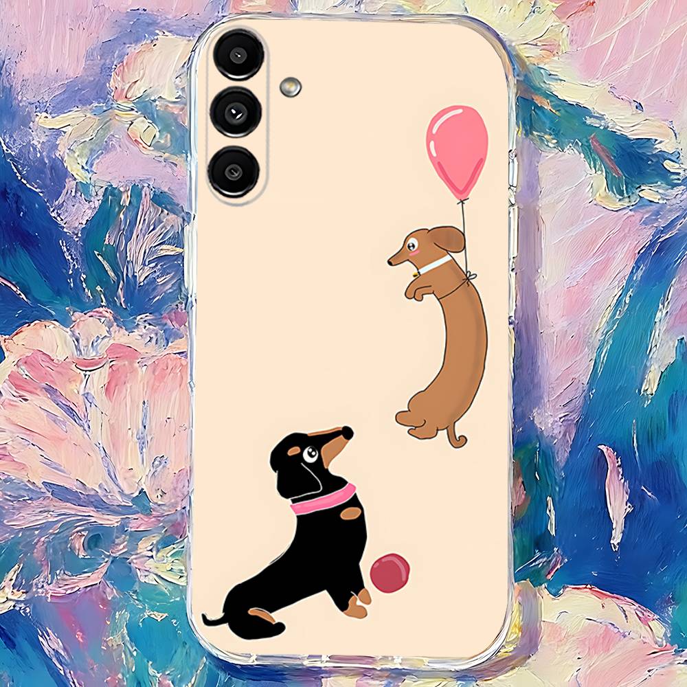 

Animal Dachshund Dog Cute Shockproof Clear Case For Samsung Galaxy S30,S25,S24,S23,S20,S21,S22,S10,5G,FE,lite,PIus Cover SamsungS24ULTRA